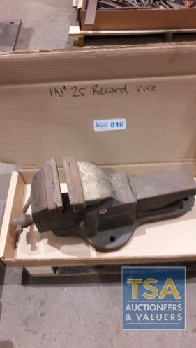 Box c/w Record No. 25 Bench Vice