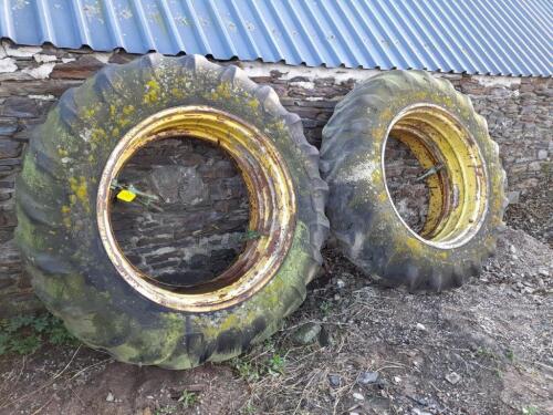 2 X DUAL WHEELS C/W CLAMPS