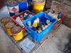 PALLET OF PAINT, GREASE & SILICO