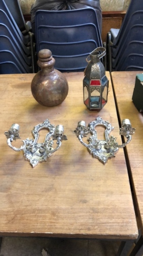 BOX METAL CANDLE HOLDERS ETC