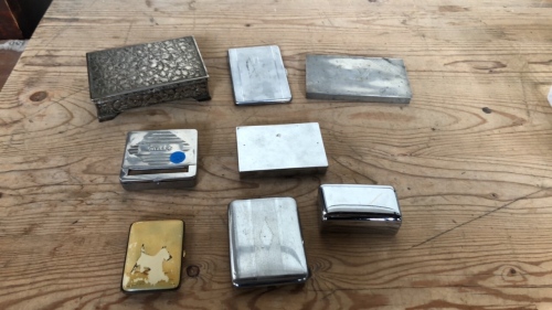 BOX METAL CIGARETTE CASES ETC