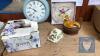 2 BOXES PUNCH BOWL SET CLOCKS BUTTER DISH & HEN ON NEST