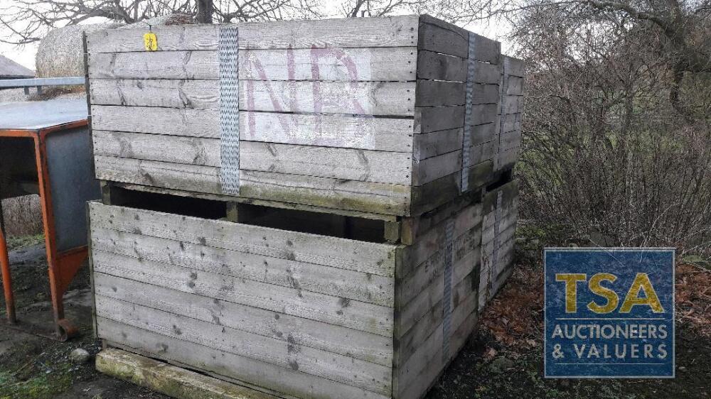 5 No. 1 Tonne Wooden Potato Boxes