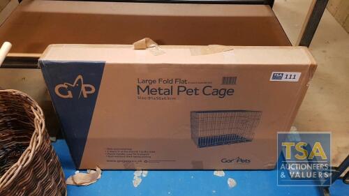 Fold Flat Metal Pet Cage