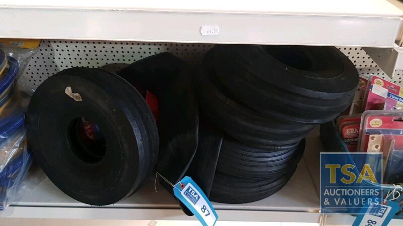Various Tyres, Inner Tube, Trolley Wheel Etc