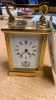 BRASS CARRIAGE CLOCK 1977 QUEENS SILVER JUBILEE WITH KEY