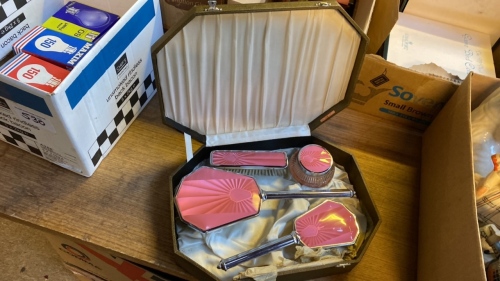 CASED DRESSING TABLE SET