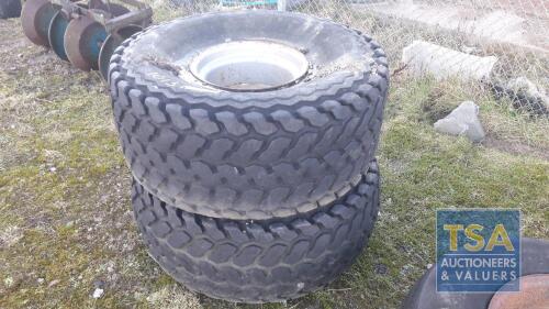 2 GRASS WHEELS & TYRES