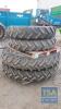 SET ROW CROP WHEELS & TYRES 2 - 270/95/38 & 2 - 300/95/52