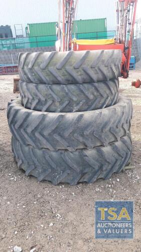 SET OF TYRES 2 - 480/80X46 & 2 - 380/85X34