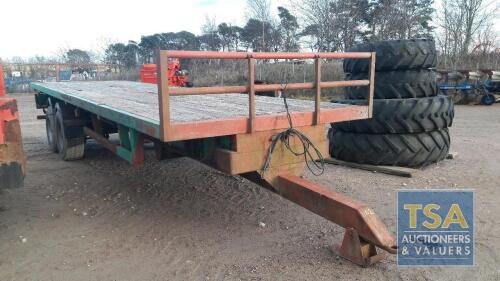 30 FT TANDEM AXLE TRAILER WITH SUPER SINGLES & HYDRO BRAKES