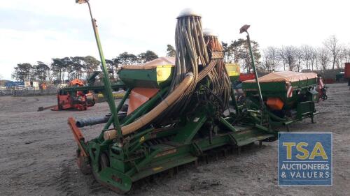 AMAZONE 4 MTR ONE PASS DRILL C/W AMAZONE FRONT HOPPER C/BOX & PTO