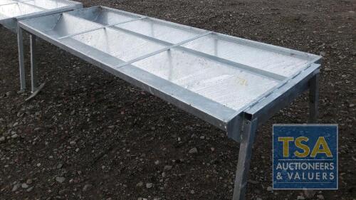 DOUBLE SIDED GALVANISED CATTLE TROUGH