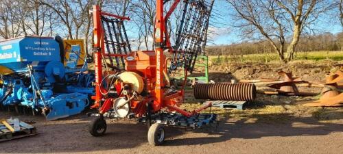 OPICO GRASS HARROW C/W AIR8 SEEDER, 6M FAN, HYD DRIVE