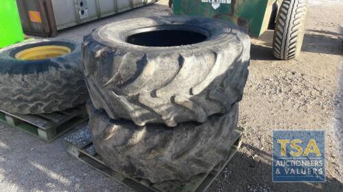 PAIR 460/70 R24 TYRES 30% TREAD