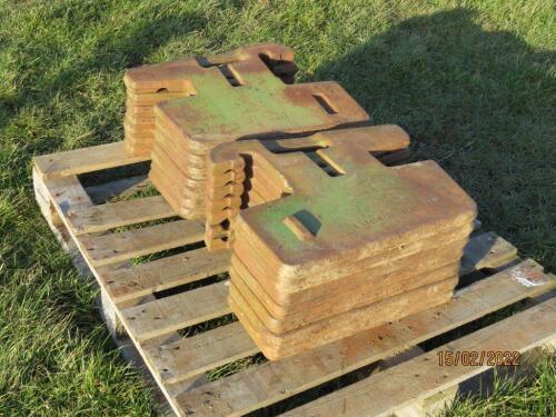 14 JOHN DEERE WEIGHTS