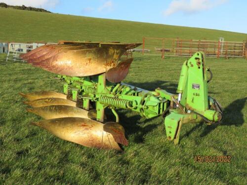 DOWDESWELL DP100 4 FUR REV PLOUGH C/W HYD FRONT FURROW