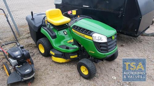 JOHN DEERE RIDE ON MOWER X115R MANUAL, KEY & ATTACHMENT IN P/C