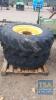 WHEELS C/W TYRES 14.9 X 24 JD CENTRES