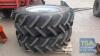 Pair of 16.9 x34 Taurus Tyres new complete with new wheel cent