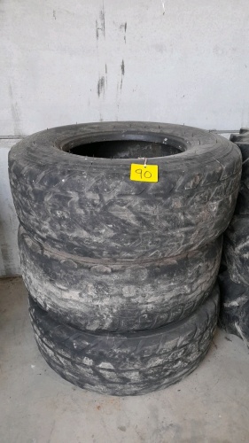 3 X TRAILER TYRES 385/65R/22.5 SUPER SINGLES