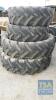 2 TRACTOR TYRES 460/85 R38 & 2 TRACTOR TYRES 420/85 R24