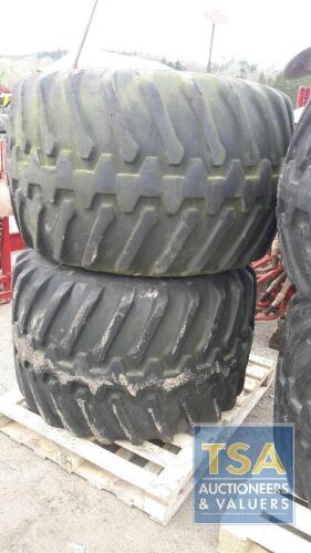 2 X FLOTATION TYRES TO SUIT UNIMOG 48/31/20