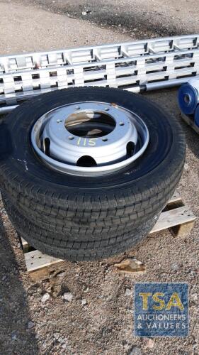 2 LORRY WHEELS & RIMS