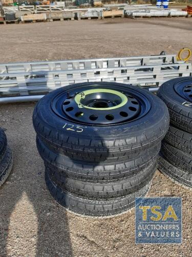 4 KIA SPACE SAVER WHEELS & TYRES