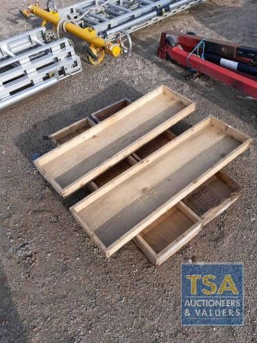 6 WOOD TRAYS 985X285X60MM SUITABLE FOR GREENHOUSE/STORAGE