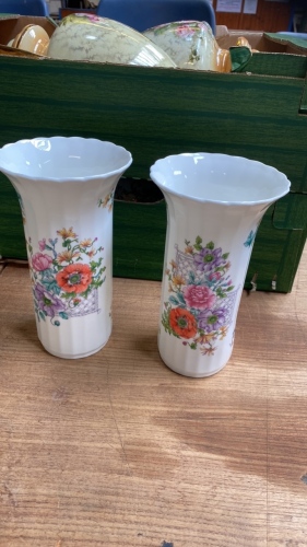 PAIR VASES-ROYAL DOULTON OLIVIA