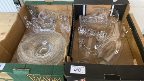 2 BOXES ASSORTED CRYSTAL & GLASS