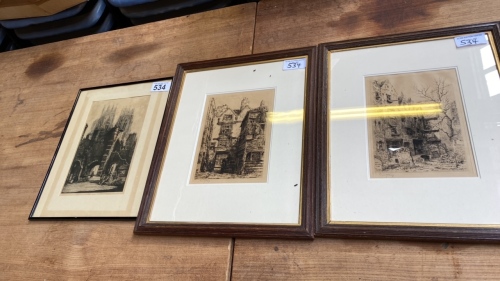 3 PICTURES- ETCHINGS ETC