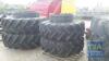 SET DUAL WHEELS 2 - 420/85 R30 2 - 520/85 R42