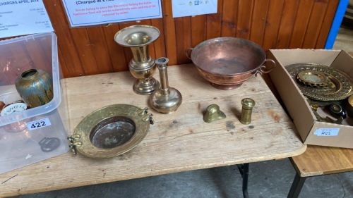 2 BOX OF BRASSWARE & COPPER