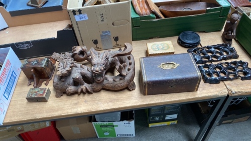 3 BOX ASSORTED WOODENWARE ETC