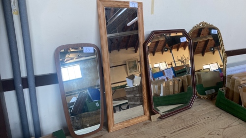 4 ASSORTED MIRRORS