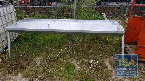 DOUBLE SIDED GALV CATTLE TROUGH