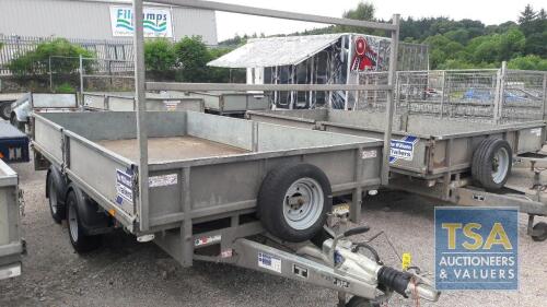 IFOR WILIAMS LM126 FLATBED TRAILER WITH DROPSIDES