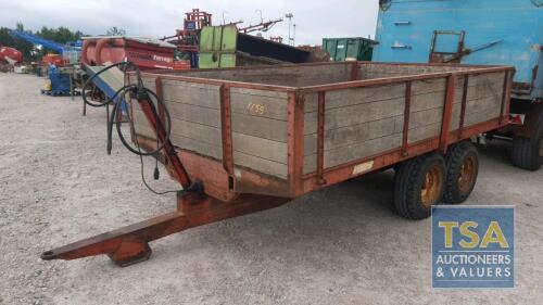 12 FT NICOL TWIN AXLE TRAILER WITH SIDE EXTENSION & REAR EXT