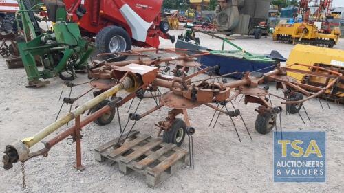 KUHN 6.9M 6 ROTOR HAY TEDDER WITH PTO