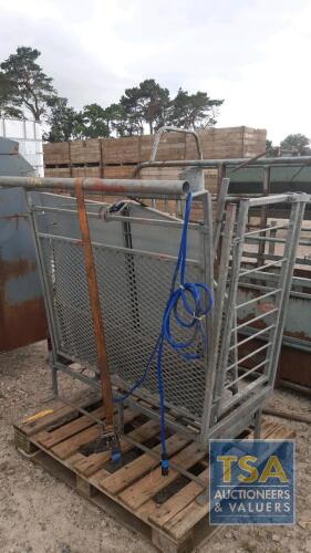 SCOTPEN SHEEP GRIPPER C/W WEIGH BAR & READER IN P/CABIN