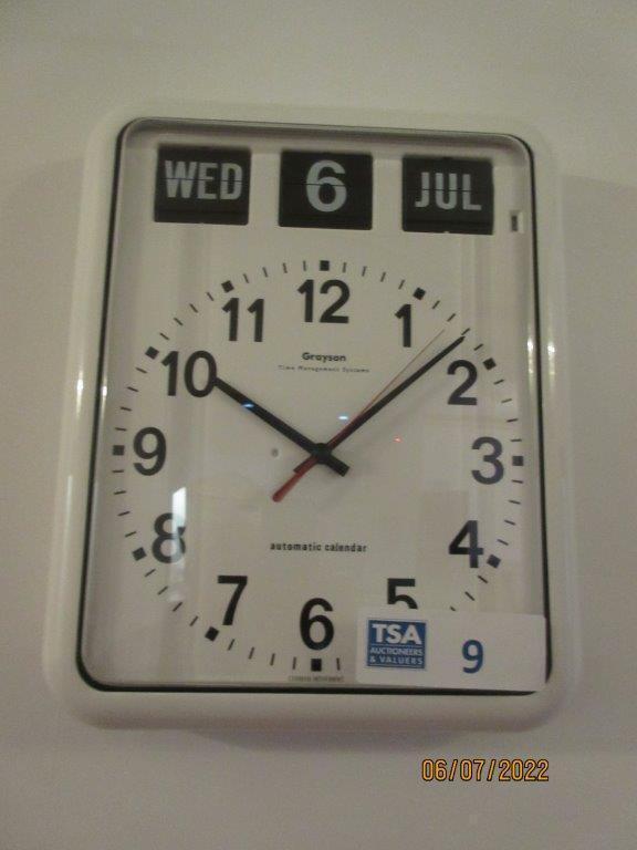 Grayson Automatic Calendar Wall Clock