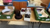2 BOXES SHOES HATS BAGS MAKE UP ETC