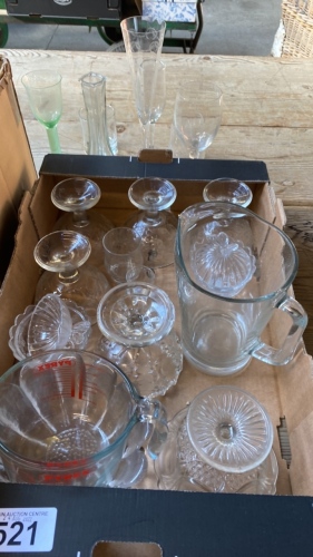 3 BOXES GLASSWARE