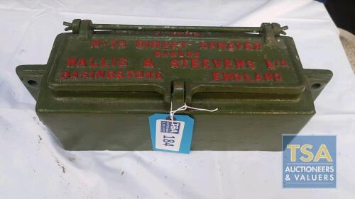 Cast Iron Tool Box "No 7B Direct Sprayer Makers Wallis &