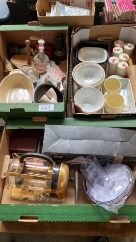 3 BOXES KITCHENWARE ETC