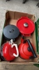 BOX-BLACK POT & 3 PCS RED KITCHENWARE