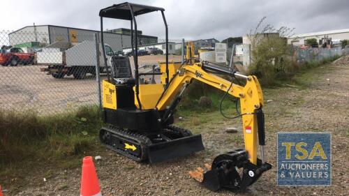 JPC HT12 MINI DIGGER , YEAR 2022, HOURS - 2, C/W BUCKET & GRAB , PLUS VAT