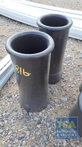 2 REDBANK ROLL TOP CHIMNEY POTS 600MM